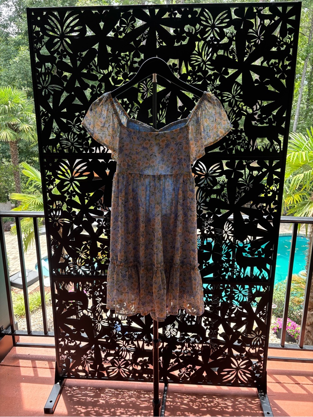 Altar'd State Blue Floral Mini Dress